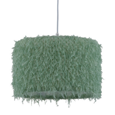 First Choice Lighting RogersGreen Shaggy 30Cm Easy Fit Pendant Shade from B&Q