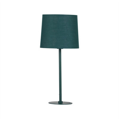 First Choice Lighting ColoursDark Green 40Cm Table Lamp With Fabric Shade from B&Q