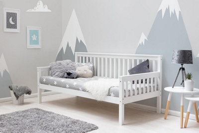 Blythe White Wooden Day Bed Single Bed 3Ft from B&Q