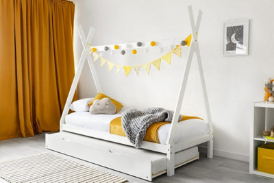 Jessie Kids White Wooden Teepee Tent BedSingle 3Ft from B&Q