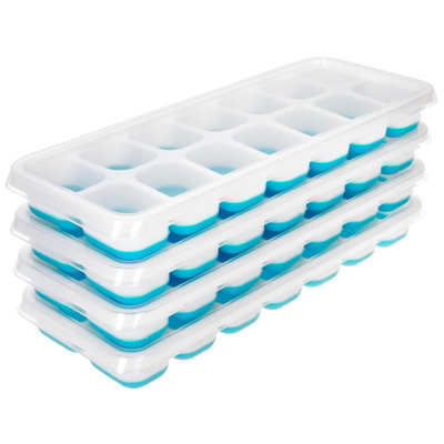 Asab Easy Push Ice Cube Tray Set Blue