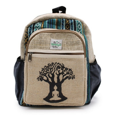 Serenityy Small BackpackBohdi Tree DesignPure Hemp And CottonLightweight 385G. from B&Q