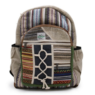 Serenityy Large Backpack Rope & Pockets StylePure Hemp And CottonLightweight 450G. from B&Q