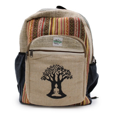 Serenityy Large Backpack Bohdi Tree DesignPure Hemp And CottonLightweight 450G from B&Q