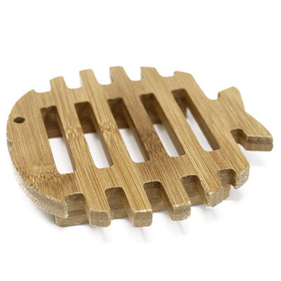 Blue Pirate Hemu Wood Soap Dish - Fish - Image 4