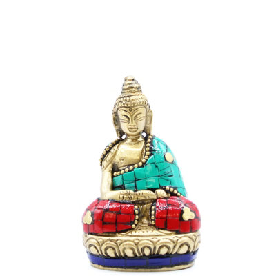 Serenityy Brass Buddha FigureHands Up Pose7.5 CmSolid Brass Decorative Figurine from B&Q