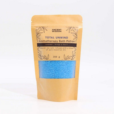 B&Q -  Aromatherapy Bath Potion 350G In Kraft BagTotal UnwindLavender Orange & Basil