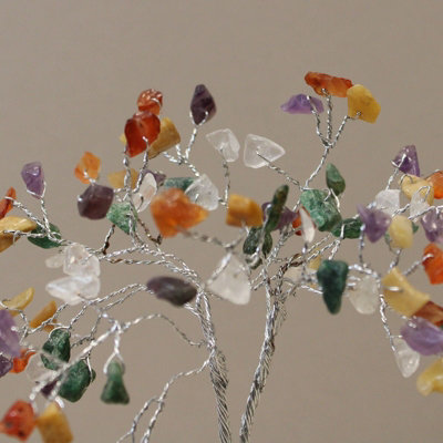 Serenityy Gemstone Tree With Orgonite Base80 StonesMulti-Colour Decorative Accent from B&Q