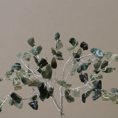 Serenityy Gemstone Tree With Orgonite Base80 Moss Agate StonesDecorative Crystal Ornament from B&Q