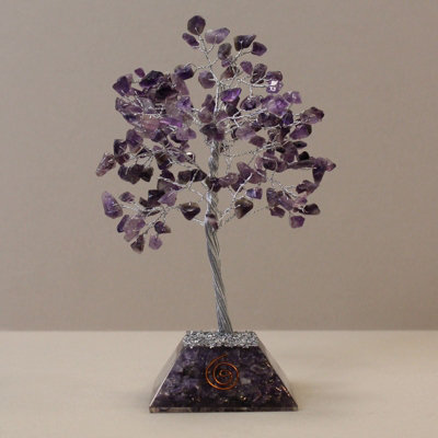 Serenityy Gemstone Tree With Orgonite Base160 Amethyst StonesPurple Decorative Accent from B&Q