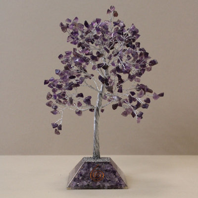 Serenityy Gemstone Tree With Orgonite Base320 Amethyst StonesDecorative Figurine from B&Q