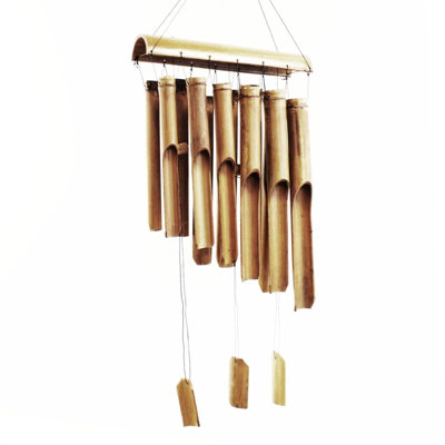 Serenityy Bamboo Windchime Natural Finish12 Large TubesHandcrafted Sustainable Bamboo. from B&Q
