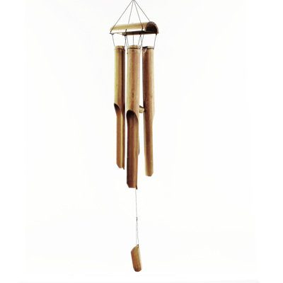 Serenityy Bamboo Windchime Natural Finish4 Large Tubes50Cm Length120Cm Overall Height from B&Q