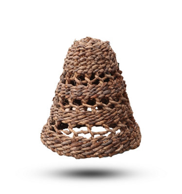 B&Q -  Natural Banana Leaf & Hitam Raffia Cone Lamp ShadesSet Of 3NaturalLightweight Handcrafted Design