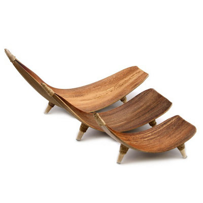 Serenityy Coconut Leaf Fruit Bowl SetNatural from B&Q