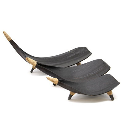 Serenityy Coconut Leaf Fruit Bowl SetChocolate from B&Q