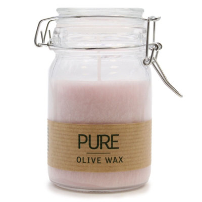 Serenityy Pure Olive Wax Jar Candle 120X70 mmAntique RoseVeganHandmade25H Burn Time from B&Q