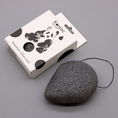 Serenityy Teardrop Konjac Sponge Bamboo Charcoal Anti-Bacterial15GAw Dropship Uk from B&Q