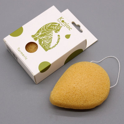 Serenityy Teardrop Turmeric Konjac SpongeAnti-WrinkleGentle Exfoliating Facial Sponge15G from B&Q