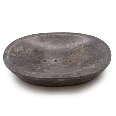 Soap Dish Marble Classic Oval Stone Dishes Personal Grey - Image 3