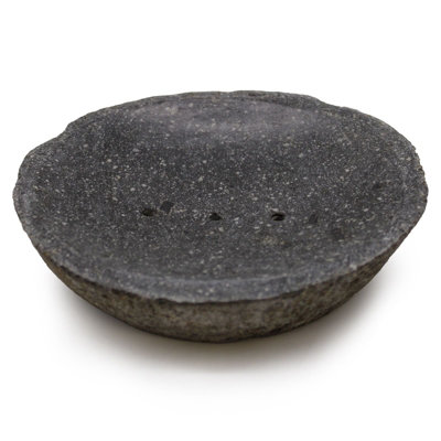 Serenityy Riverstone Natural Soap DishHandcrafted Polished River Stone With Drainage HolesApprox. 585 G from B&Q