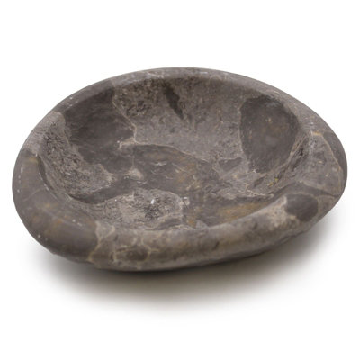 Serenityy Aw Dropship Uk Tri-Oval Marble Soap Dish In Grey And BlackFreestanding Soap HolderMatt FinishApprox. 510 G. from B&Q