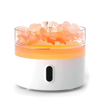 B&Q -  Himalayan Salt Aroma Diffuser 220 Ml Usb-CFlame Led Night Light1-3-6H TimerPink