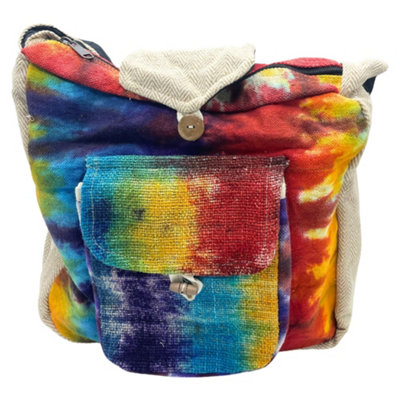 Serenityy Aw Dropship Uk Tie-Dye Hemp Study Bag With Front PocketApprox. 32 X 28 X 7.5 Cm from B&Q
