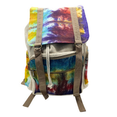 Serenityy Tiedye Hemp Large Square BackpackPure Hemp And Cotton510G. from B&Q