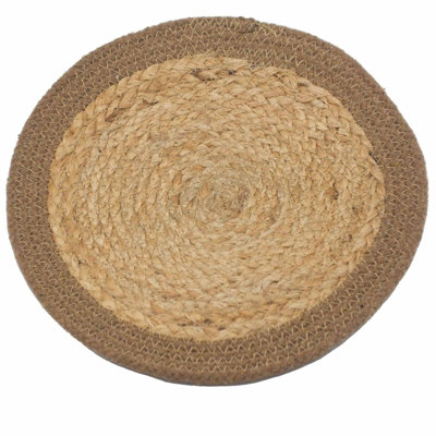 Serenityy Natural Place Mat 30CmJute And Cotton With Natural BorderAw Dropship Uk from B&Q