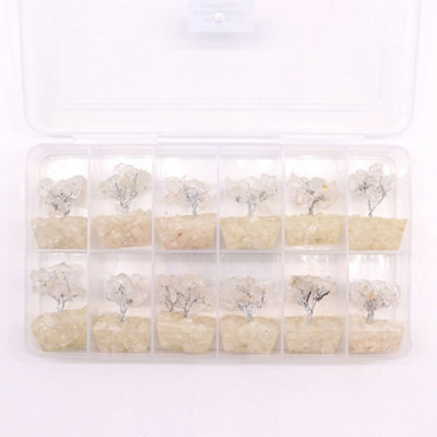 Serenityy Mini Gemstone Tree On Orgonite Base With 15 Rock Quartz Stones5 Cm Decorative Accent from B&Q