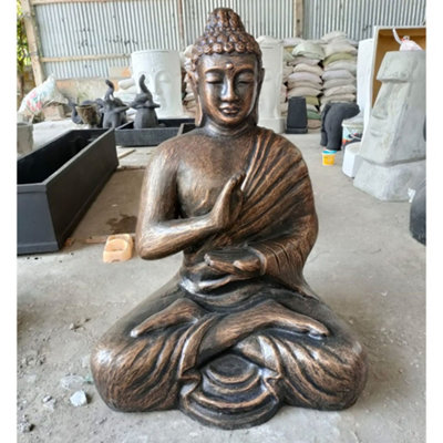 Serenityy Large 1.5M Antique Gold Buddha Statue In Stupa StyleBronze Effect33.6Kg from B&Q