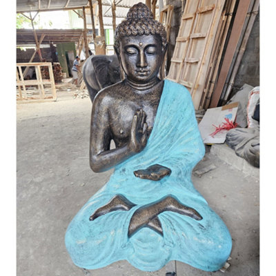 Serenityy Large Turquoise And Stone Buddha Statue In Stupa Design1.5M from B&Q