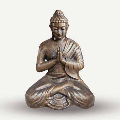 Serenityy Med-Large Antique Gold Praying Buddha Statue 1.2M Tall37Kg from B&Q