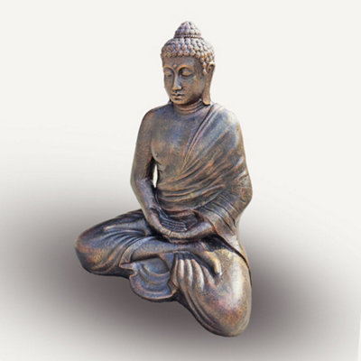 Serenityy Large Antique Gold Thai Buddha Statue 0.96M19KgBronze-Effect Finish. from B&Q