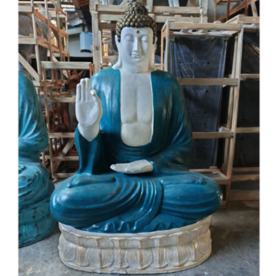 Serenityy Large Turquoise And Stone Thai Buddha Statue 0.96M19Kg Decorative Interior Statue from B&Q
