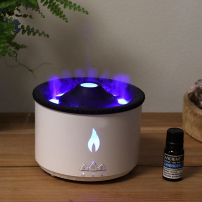 Serenityy Medium Volcano Effect Aroma Diffuser Plug-InWhite360MlTwo-Colour Led from B&Q