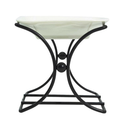 Serenityy Ceramic & Metal Square Stand Oil Burner For Fragrance Oils Wax Melts And GranulesGloss Ceramic Finish from B&Q