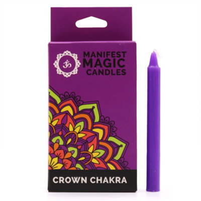 Serenityy Manifest Magic Candles Pack Of 12Violet Crown Chakra12 Candles90 Min Burn Time Each from B&Q