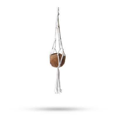 Serenityy Classic Macrame Pot HolderNaturalLargeLightweight from B&Q