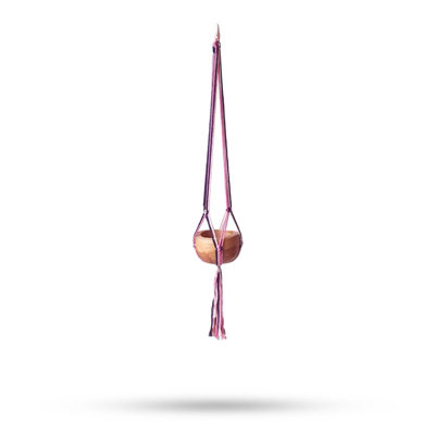Serenityy Macrame Pot Holder Classic In Pastel Tones For Medium Indoor PotsCircular Hanging Planter Display from B&Q