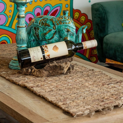 Serenityy Aw Dropship Uk Water Hyacinth Table RunnerNatural Robusta Tone With Fringe150 X 36 Cm from B&Q