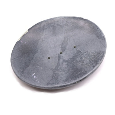Serenityy Grey Soapstone Soap Dish 10 X 12 CmClassic Oval from B&Q