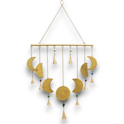 Kdmd Unisex Gold Indian Chimes - Brass Moon Phases Chimes In - Image 3