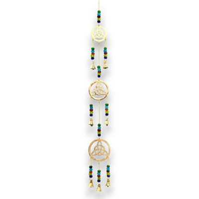 Celtic Drop 7 Bells 64cm - Indian Brass Bell Chimes -  Wind Windchimes - Image 3