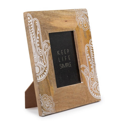 Serenityy Hansa Mango Wood Picture Frame For 10X15 Cm Photos26X20X2 CmWhite from B&Q
