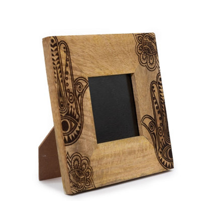 Serenityy Hansa Small Mango Wood Picture Frame For 10X10Cm Photos20X20X2CmBlack from B&Q