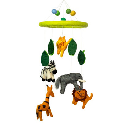 Serenityy Handmade Felt MobileSafari ThemeLightweight Multicolor Nursery Crib Mobile from B&Q