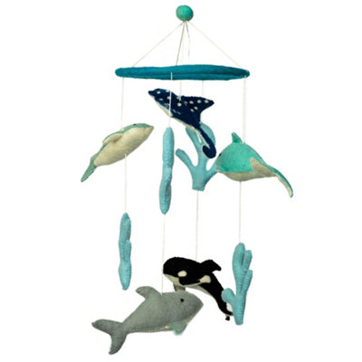 Serenityy Handmade Felt MobileDolphins And Sea LifeCeiling-Mounted Crib Mobile For Baby Nursery from B&Q