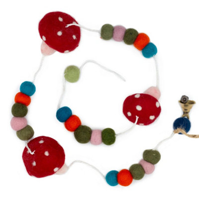 Serenityy Felt Wall HangingRedtop MushroomsHandcrafted Felt Mobile92G from B&Q